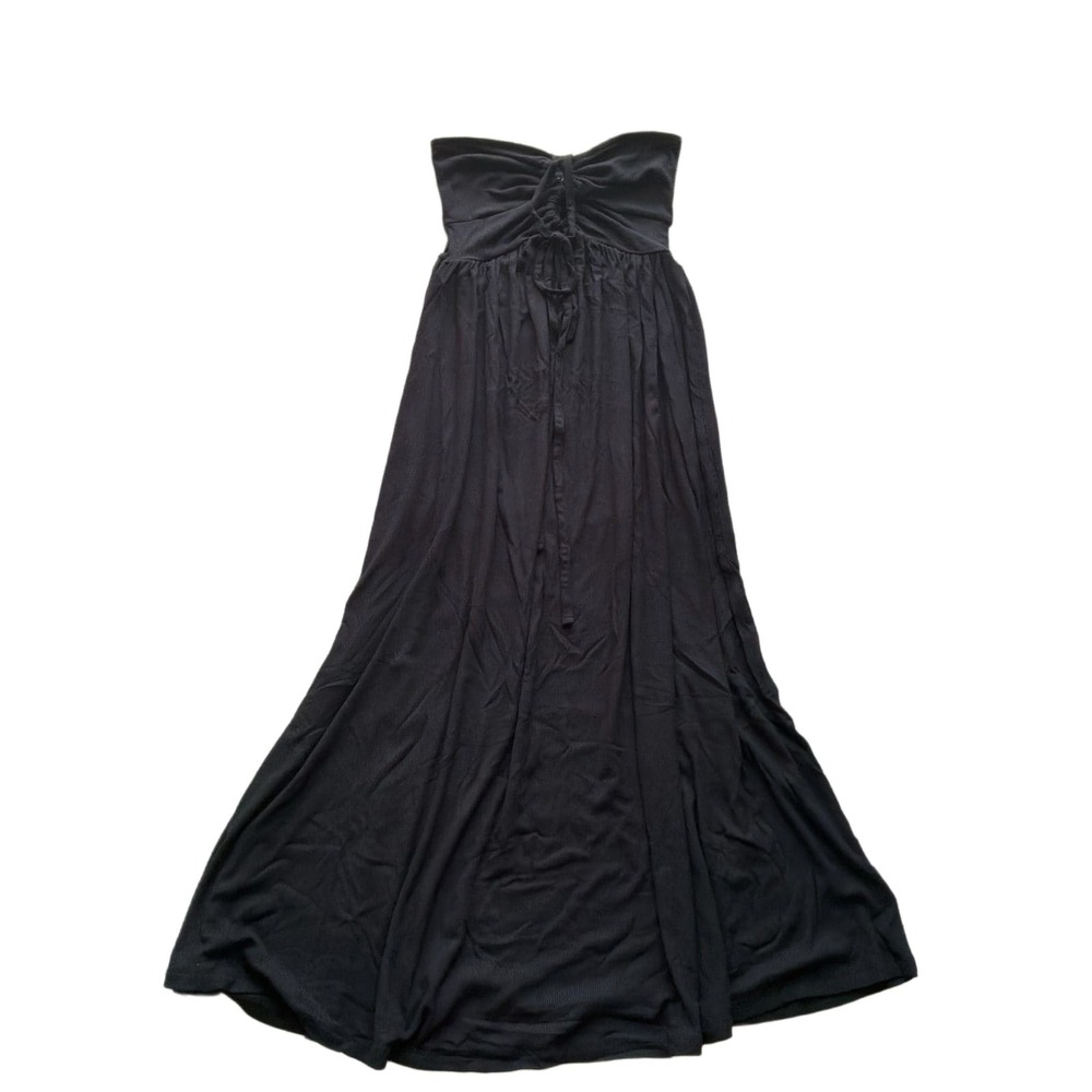 American Eagle Soft & Sexy Ribbed Strapless Maxi Dress Women's XS Black NWT